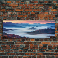Load image into Gallery viewer, Blue Ridge Mountains Panoramic Wall Art, Bluebridge Mountains National Parkway, Beautiful Cabin Decor, Boho Photography Wall Art Print