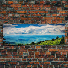 Load image into Gallery viewer, Blue Ridge Mountains Panoramic Wall Art, Bluebridge Mountains National Parkway, Beautiful Cabin Decor, Boho Photography Wall Art Print