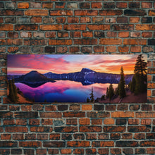 Load image into Gallery viewer, Panoramic of Crater Lake National Park, Extra Large Wall Art, Panoramic Wall Art, Panoramic Print, Landscape Photography, Landscape Print