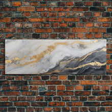 Carregar imagem no visualizador da galeria, Abstract print White and gold Marble wall art Abstract Canvas art Marble Wall decor Modern wall art Abstract Printable wall art