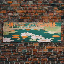 Load image into Gallery viewer, Japanese Style Zen Garden, Extra Large Wall Art, Framed Panoramic Canvas Print, Framed Wall Decor