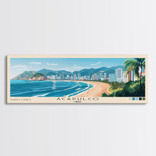 Carregar imagem no visualizador da galeria, Acapulco, Chile Panoramic Beach Print, Vacation Gift, Chile Wall Art, Beach Painting, Beach Decor, Beach Painting
