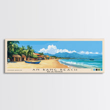 Load image into Gallery viewer, An Bang Beach, Hoi An, Vietnam Panoramic Beach Print, Vacation Gift, Hoi An, Vietnam Wall Art, Framed Canvas Print, Framed Beach Painting