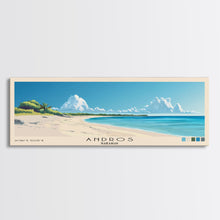 Load image into Gallery viewer, Andros, Bahamas Panoramic Beach Print, Vacation Gift, Bahamas Wall Art, Framed Canvas Print, Framed Beach Painting
