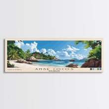 Load image into Gallery viewer, Anse Cocos, Seychelles Panoramic Beach Print, Vacation Gift, Seychelles Wall Art, Beach Painting, Beach Decor, Beach Painting