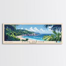 Load image into Gallery viewer, Anse Major, Seychelles Panoramic Beach Print, Vacation Gift, Seychelles Wall Art, Beach Painting, Beach Decor, Beach Painting