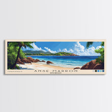Load image into Gallery viewer, Anse Marron, Seychelles Panoramic Print, Vacation Gift, Seychelles Wall Art, Beach Painting, Beach Decor, Large Wall Art, Wood Frame Art