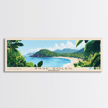 Load image into Gallery viewer, Anse Soleil, Seychelles Panoramic Beach Print, Vacation Gift, Seychelles Wall Art, Framed Canvas Print, Framed Beach Painting