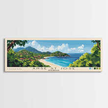 Load image into Gallery viewer, Anse St Jose, Seychelles Panoramic Print, Vacation Gift, Seychelles Wall Art, Beach Painting, Beach Decor, Beach Or Lakehouse Art
