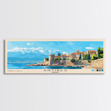 Load image into Gallery viewer, Antibes, France Panoramic Beach Print, Vacation Gift, France Wall Art, Beach Painting, Beach Decor, Beach Painting