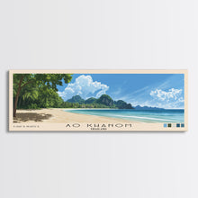 Load image into Gallery viewer, Ao Khanom, Thailand Panoramic Beach Print, Vacation Gift, Thailand Wall Art, Framed Canvas Print, Framed Beach Painting