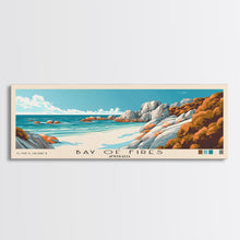 Load image into Gallery viewer, Bay of Fires, Australia Panoramic Print, Vacation Gift, Australia Wall Art, Beach Painting, Beach Decor, Large Wall Art, Wood Frame Art
