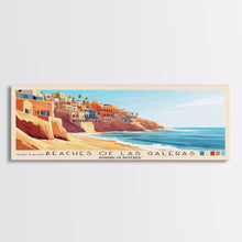 Load image into Gallery viewer, Beaches of Las Galeras, Dominican Republic Panoramic Beach Print, Vacation Gift, Dominican Republic Wall Art, Framed Canvas Print, Framed Beach Painting