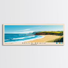 Load image into Gallery viewer, Bells Beach, Australia Panoramic Beach Print, Vacation Gift, Australia Wall Art, Beach Painting, Beach Decor, Beach Painting