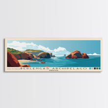 Load image into Gallery viewer, Berlengas Archipelago, Portugal Panoramic Print, Vacation Gift, Portugal Wall Art, Beach Painting, Beach Decor, Beach Or Lakehouse Art