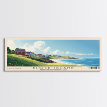 Load image into Gallery viewer, Block Island, Rhode Island,United States Panoramic Print, Vacation Gift, Rhode Island,United States Wall Art, Beach Painting, Beach Decor, Beach Or Lakehouse Art