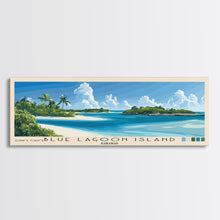 Load image into Gallery viewer, Blue Lagoon Island, Bahamas Panoramic Print, Vacation Gift, Bahamas Wall Art, Beach Painting, Beach Decor, Beach Or Lakehouse Art