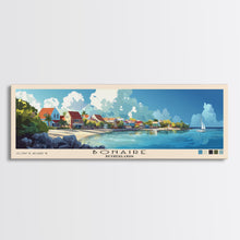 Load image into Gallery viewer, Bonaire, Netherlands Panoramic Beach Print, Vacation Gift, Netherlands Wall Art, Framed Canvas Print, Framed Beach Painting