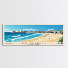 Carregar imagem no visualizador da galeria, Bondi Beach, Sydney, Australia Panoramic Print, Vacation Gift, Sydney, Australia Wall Art, Beach Painting, Beach Decor, Beach Or Lakehouse Art