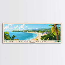 Load image into Gallery viewer, Boston Beach, Jamaica Panoramic Print, Vacation Gift, Jamaica Wall Art, Vacation Wall Art, Vacatation Memories, Beach Decor, Beach Or Lakehouse Art