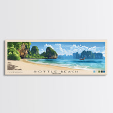Load image into Gallery viewer, Bottle Beach, Thailand Panoramic Beach Print, Vacation Gift, Thailand Wall Art, Beach Painting, Beach Decor, Beach Painting