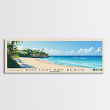 Load image into Gallery viewer, Bottom Bay Beach, Barbados Panoramic Beach Print, Vacation Gift, Barbados Wall Art, Framed Canvas Print, Framed Beach Painting