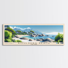 Load image into Gallery viewer, Boulders Beach, Cape Town Panoramic Print, Vacation Gift, Cape Town Wall Art, Vacation Wall Art, Vacatation Memories, Beach Decor, Beach Or Lakehouse Art