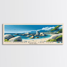 Load image into Gallery viewer, Boulders Beach, Cape Town, South Africa Panoramic Print, Vacation Gift, South Africa Wall Art, Beach Painting, Beach Decor, Beach Or Lakehouse Art