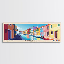 Cargar imagen en el visor de la galería, Burano, Italy Panoramic Print, Vacation Gift, Italy Wall Art, Beach Painting, Beach Decor, Beach Or Lakehouse Art