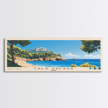 Carregar imagem no visualizador da galeria, Cala Salada, Spain Panoramic Beach Print, Vacation Gift, Spain Wall Art, Beach Painting, Beach Decor, Beach Painting