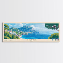 Carregar imagem no visualizador da galeria, Capri, Italy Panoramic Print, Vacation Gift, Italy Wall Art, Vacation Wall Art, Vacatation Memories, Beach Decor, Beach Or Lakehouse Art