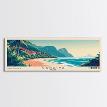 Carregar imagem no visualizador da galeria, Caraíva, Brazil Panoramic Print, Vacation Gift, Brazil Wall Art, Beach Painting, Beach Decor, Large Wall Art, Wood Frame Art