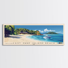 Cargar imagen en el visor de la galería, Cast Away Island Beach, Fiji Panoramic Print, Vacation Gift, Fiji Wall Art, Beach Painting, Beach Decor, Beach Or Lakehouse Art