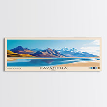 Load image into Gallery viewer, Cavancha, Chile Panoramic Print, Vacation Gift, Chile Wall Art, Beach Painting, Beach Decor, Large Wall Art, Wood Frame Art