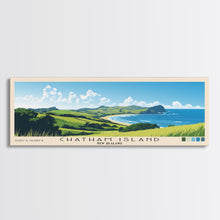 Cargar imagen en el visor de la galería, Chatham Island, New Zealand Panoramic Print, Vacation Gift, New Zealand Wall Art, Beach Painting, Beach Decor, Beach Or Lakehouse Art