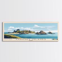 Cargar imagen en el visor de la galería, Chausey Islands, France Panoramic Beach Print, Vacation Gift, France Wall Art, Beach Painting, Beach Decor, Beach Painting
