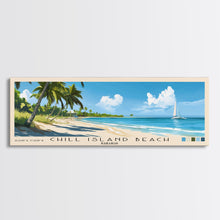 Cargar imagen en el visor de la galería, Chill Island Beach, Bahamas Panoramic Beach Print, Vacation Gift, Bahamas Wall Art, Beach Painting, Beach Decor, Beach Painting