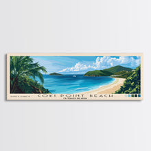 Cargar imagen en el visor de la galería, Coki Point Beach, US Virgin islands Panoramic Print, Vacation Gift, US Virgin islands Wall Art, Beach Painting, Beach Decor, Large Wall Art, Wood Frame Art