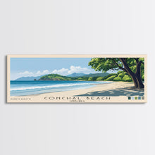 Cargar imagen en el visor de la galería, Conchal Beach, Costa Rica Panoramic Print, Vacation Gift, Costa Rica Wall Art, Beach Painting, Beach Decor, Large Wall Art, Wood Frame Art