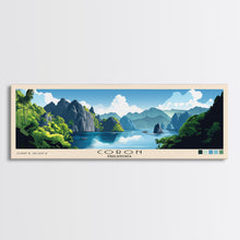 Load image into Gallery viewer, Coron, Philippines Panoramic Print, Vacation Gift, Philippines Wall Art, Beach Painting, Beach Decor, Large Wall Art, Wood Frame Art