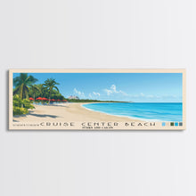 Load image into Gallery viewer, Cruise Center Beach, Turks and Caicos Panoramic Print, Vacation Gift, Turks and Caicos Wall Art, Beach Painting, Beach Decor, Beach Or Lakehouse Art
