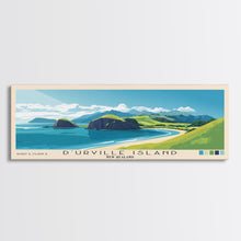 Load image into Gallery viewer, D’Urville Island, New Zealand Panoramic Print, Vacation Gift, New Zealand Wall Art, Beach Painting, Beach Decor, Large Wall Art, Wood Frame Art