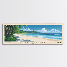 Load image into Gallery viewer, Devil’s Beach, Fiji Panoramic Print, Vacation Gift, Fiji Wall Art, Beach Painting, Beach Decor, Beach Or Lakehouse Art