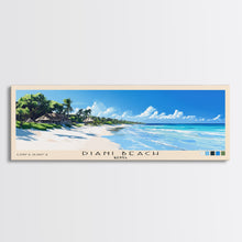 Load image into Gallery viewer, Diani Beach, Kenya Panoramic Beach Print, Vacation Gift, Kenya Wall Art, Framed Canvas Print, Framed Beach Painting