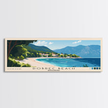 Load image into Gallery viewer, Dobrec Beach, Montenegro Panoramic Print, Vacation Gift, Montenegro Wall Art, Beach Painting, Beach Decor, Beach Or Lakehouse Art