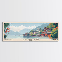 Load image into Gallery viewer, Dongtou, China Panoramic Beach Print, Vacation Gift, China Wall Art, Beach Painting, Beach Decor, Beach Painting
