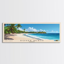 Load image into Gallery viewer, Dover Beach, Barbados Panoramic Print, Vacation Gift, Barbados Wall Art, Beach Painting, Beach Decor, Large Wall Art, Wood Frame Art