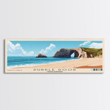 Load image into Gallery viewer, Durdle Door, United Kingdom Panoramic Beach Print, Vacation Gift, United Kingdom Wall Art, Framed Canvas Print, Framed Beach Painting
