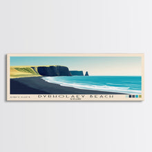 Load image into Gallery viewer, Dyrholaey Beach, Iceland Panoramic Print, Vacation Gift, Iceland Wall Art, Vacation Wall Art, Vacatation Memories, Beach Decor, Beach Or Lakehouse Art