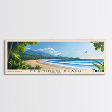 Carregar imagem no visualizador da galeria, Flamingo Beach, Costa Rica Panoramic Beach Print, Vacation Gift, Costa Rica Wall Art, Framed Canvas Print, Framed Beach Painting